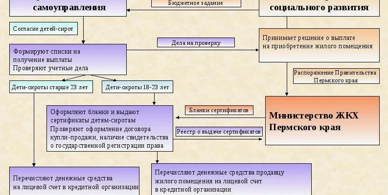 На фото описан порядок и условия получения выплаты на покупку жилого помещения детям-сиротам и оставшимся без попечительства родителей.